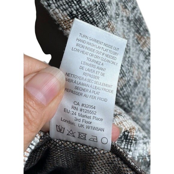 Dolan Anthropologie Women's Multi-colored Tweed Long Line Zip Cardigan Size L - Picture 11 of 13